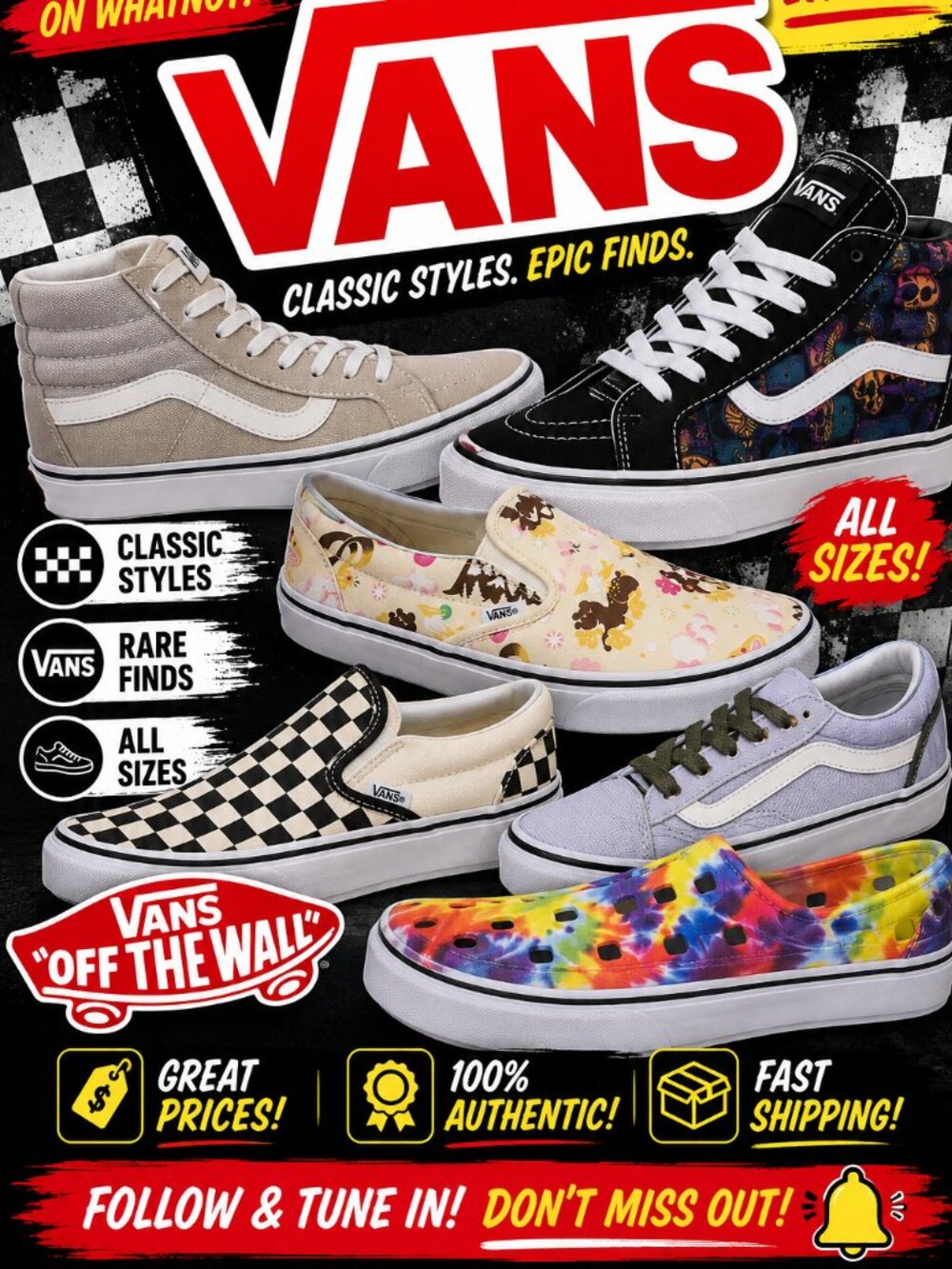 🔥 VANS VANS BLOWOUT! 👟 Rare Styles • All Sizes